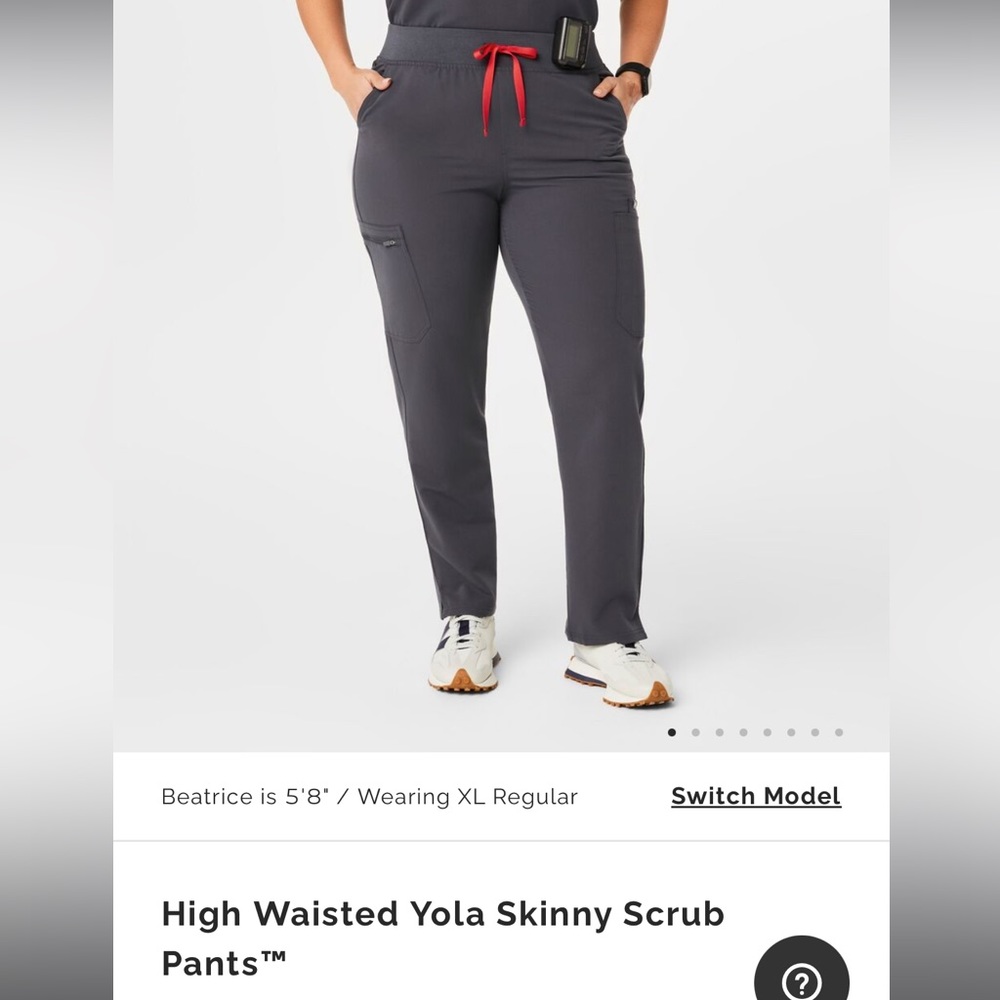 High waisted FIGS yola skinny scrub pants